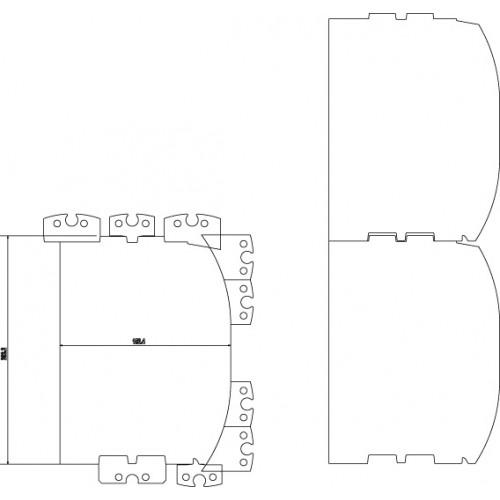 Blockhaus-Profilmesser-Set, D-log 6-8'' (150-200 mm), inkl. Keile